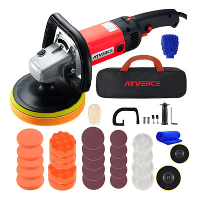 Pulidora eléctrica automotriz Atverce ATV-PGJ-36 color rojo 1400W | Envío gratis