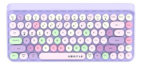 Ubotie Teclados Computadora Coloridos Bluetooth Portátiles,