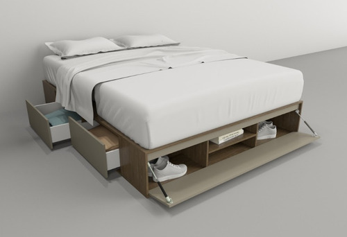 Cama Box 1.60 4 Cajones 1 Puerta Table´s Minimal 6443