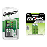 Cargador Energizer Maxi Con Pilas 2 Aa + 2 Aa Rayovac 1350mh