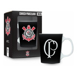 Caneca Corinthians Porcelana Premium Xícara Café Oficial