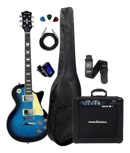 Kit Guitarra Strinberg Lps230 Azul + Acessorios Completa