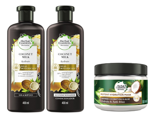  Kit Herbal Essences De Shampoo+acondicionador+mascarilla