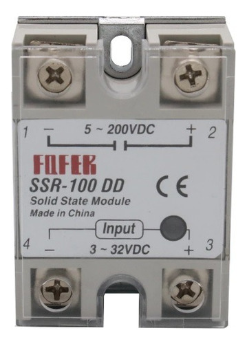 Rele Solid State Relay Module Ssr-100dd 5-200vdc/3-32vdc