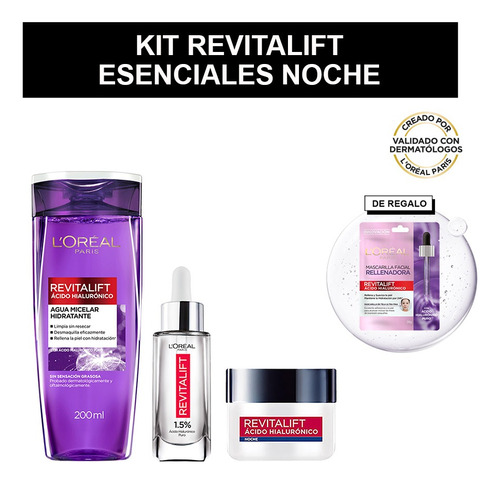 Kit Rutina Noche Hialurónico + Mascarilla De Regalo