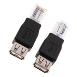 2 Adaptadores Ethernet Macho A Usb 2.0 Hembra