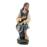 Figura De Pastor De Rodillas En Plástico Para Pesebre 40 Cm