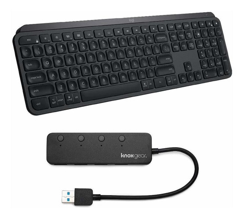 Teclado Logitech Mx Keys Inalambrico+concentrador 4 Puertos