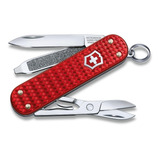 Victorinox Navaja Classic Precious Alox, Iconic Red,5 Usos