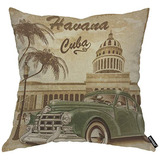 Funda De Almohada De Tiro De Habana, Automóvil Vintage...