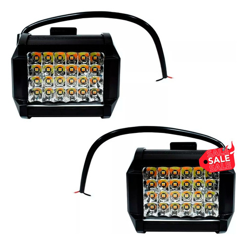 Par Faros 24 Led Bicolor Auxiliar Dually Con Estrobo 