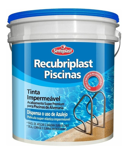 Tinta Impermeabilizante Para Piscinas Azul 3,6 Lt