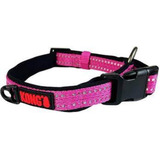 Collar Acolchonado Kong Nylon Ajustable Reflectivo Xl Perros Color Fucsia Collar Reflectivo