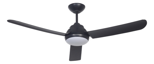 Ventilador De Techo 3 Palas Negro Con Led 382b Control Laft