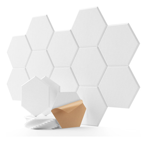 Soundsbay - Paquete De 12 Paneles Acusticos Hexagonales Auto