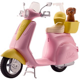 Barbie Motoneta Mattel Scooter Moto Con Perrito