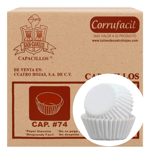 Capacillo No. 74 Blanco Cupcake Mufinn 10 Mil Piezas