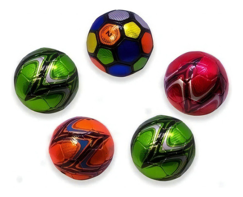 Mini Bola De Futebol Nº2 Brilhante Colorida Qualidade Cor Colorido
