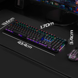 Teclado Mecânico Gamer Para Computador Notebook Pc Iluminado Cor De Teclado Preto Idioma Português Brasil