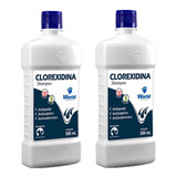 Kit Com 2 Unidades Shampoo Clorexidina Dugs 500ml Cães Gatos