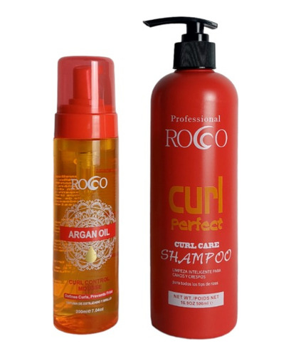  Shampoo + Espuma Control De Rizos Rocco 
