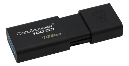 Memoria Usb Kingston Datatraveler 100 G3 Dt100g3 128gb 3.0 Negro