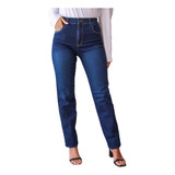 Jean Pantalon Recto Elastizado Tiro Alto Talle Grande 46 A54