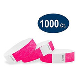 Wristco Neon Pink 3/4  Pulseras Tyvek - Paquete De 1000 Puls