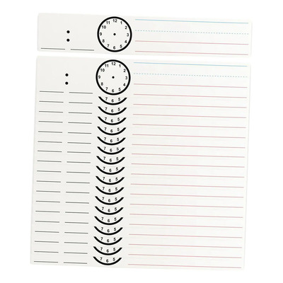 20 Tarjetas De Borrado Con Gráfico De Bolsillo Diario Para