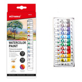 Pinturas De Acuarelas Profesional Uso Escolar Kit Arte 12ml