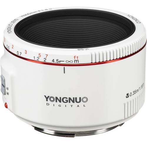 Lente Yongnuo Yn 50mm F/1.8 Ii Para Canon Ef Version 2 Blanco