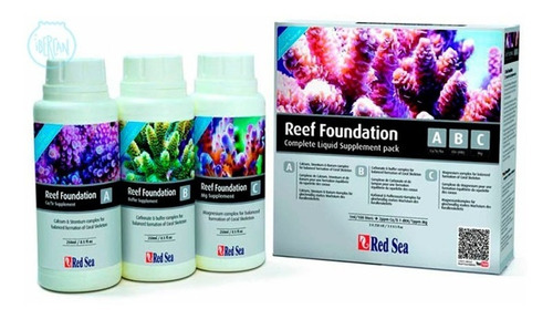 Red Sea Kit Reef Foundation A B C 3 Botes 250ml Marino Coral