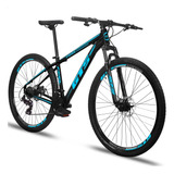Bicicleta Aro 29 Gts Feel Aluminio 27v Freio Hidráulico Cor Preto/azul Tamanho Do Quadro 21