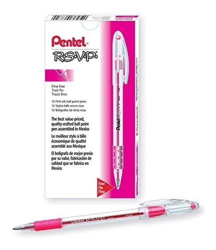 6 Bolígrafos Pentel Rsvp Plumas (colores A Elegir)