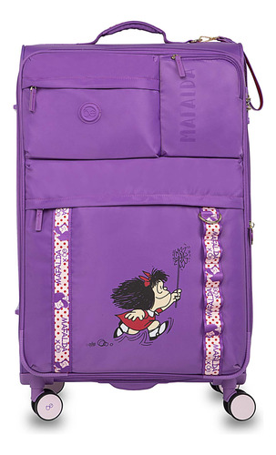 Maleta Grande Para Mujer 28  Ruedas Dobles Mafalda X Oe