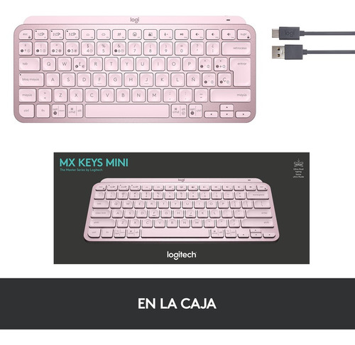 Teclado Bluetooth Logitech Master Series Mx Keys Mini Color Rosa