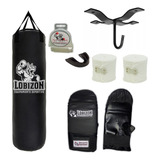 Kit Bolsa Boxeo Rellena +guantin + Vendas+soporte+ Bucal Box