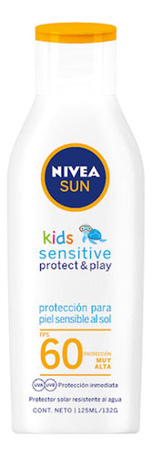 Protector Solar Nivea Sun Kids Pure & Sensitive Fps60 Uva+uv