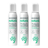 3x Desodorante Spray Natural Camomila E Erva Cidreira 120ml