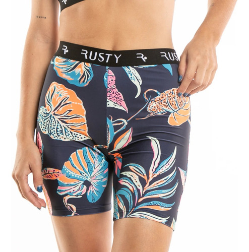 Calzas Rusty Night Garden Biker Short Mujer