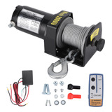 2000lbr Winch Eléctrico Todoterreno Cable Remolque Utilitaro