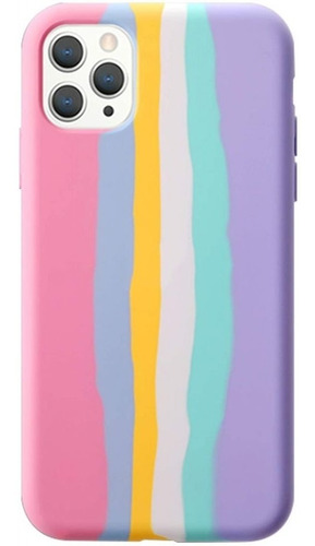 Forro Funda Estuche Silicon Arcoiris Rainbow Para iPhone