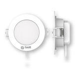 Panel Led 4w Redondo Embutir Blanco Luz Fria /calida Candil