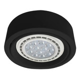 Plafon Spot Ar111 Negro Semiembutido Apto Led Luz Desing