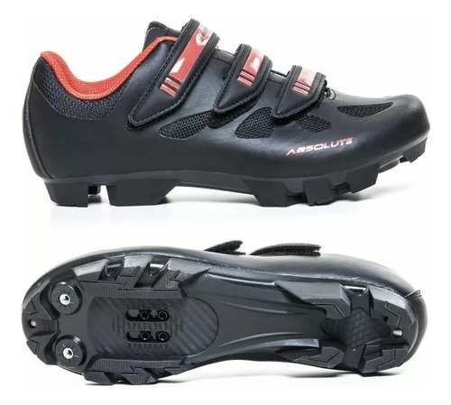 Sapatilha Ciclismo Mtb Absolute Nero - Preto/vermelho