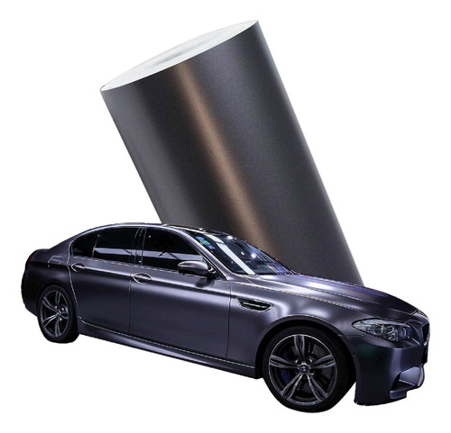 Vinil Wrap Gris Metalico Mate Luxury Autoelite Cwf 1x1.52m