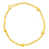 Pulsera Paris Laminada En Oro-joyas Mujer