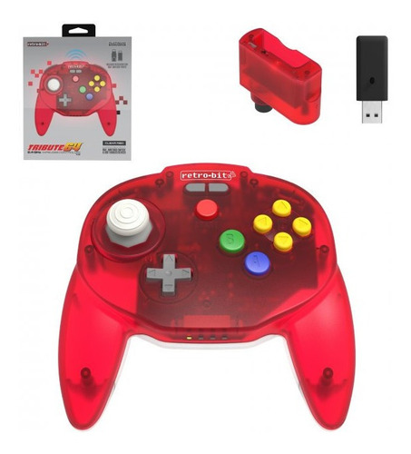 Control Inalambrico Retro-bit Para N64 Switch Y Usb Rojo