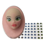 Molde Silicone -  Rosto Boneca 4cm Cabeça Olhos Resinados