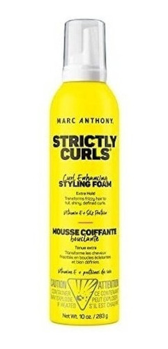 Marc Anthony Strictly Curls Mousse · Mejores Rizos Definidos